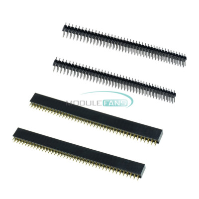 2Pairs 4PCS 2.54mm 2x40Pin Double Row Male & Female Socket Header PCB Connector