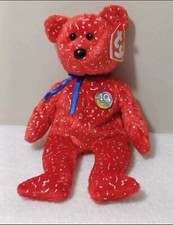 Ty Beanie Baby Decade Red Bear January 22, 2003 MWMT Free Shipping
