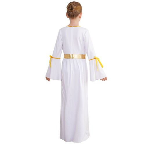 Costume Toga Bambina Lucido Romano Cosplay Principessa Vestito Tradizionale Halloween - Foto 82 di 89