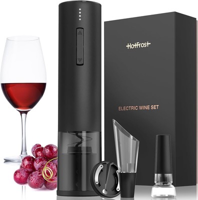 Electric Wine Opener   Wine Bottle Opener Kit with Foil Cutter, Wine Aerator, Va