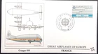 FRANCE GUPPY-201 GREAT AIRPLANES OF EUROPE 1988 FLEETWOOD CACHET FDC UNADD
