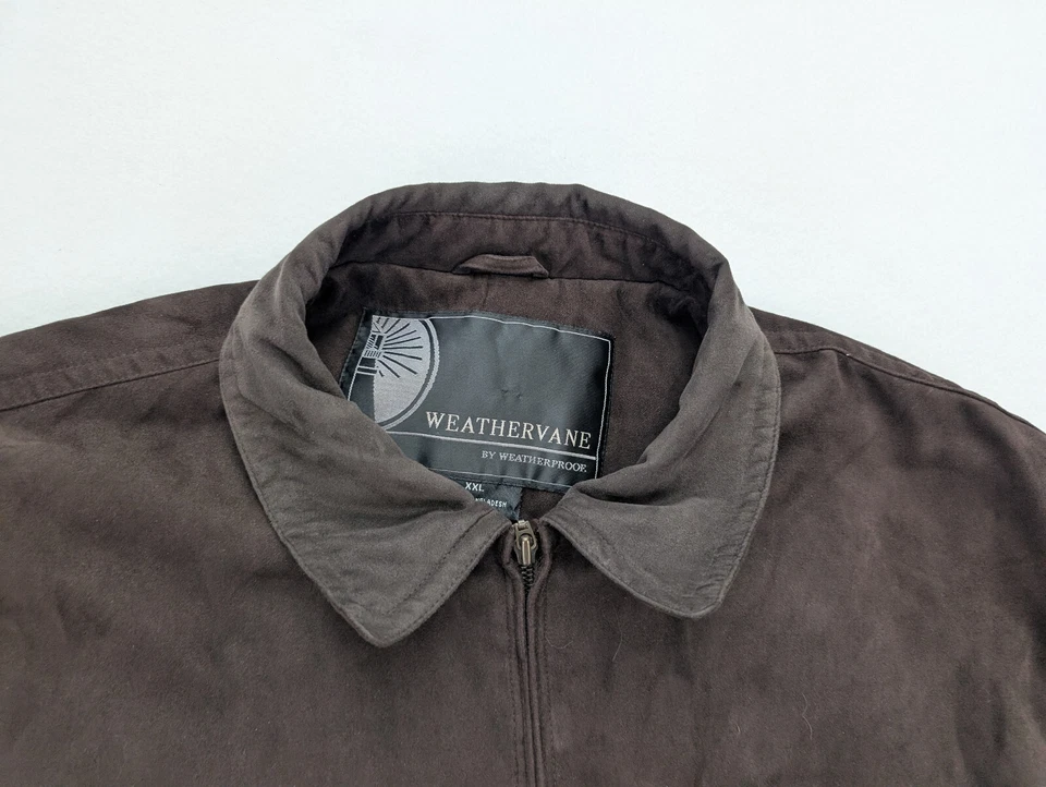 Chaqueta de abrigo Weathervane by Weatherproof para hombre talla XXL marrón imitación gamuza Foto 3 de 4