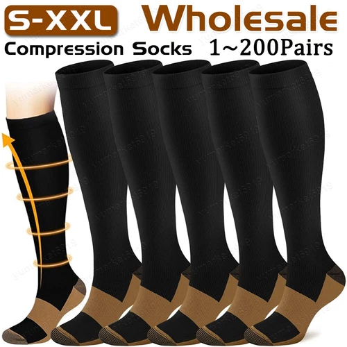 S-XXL Copper Infused Compression Socks 20-30mmHg Pain Relief Mens Womens Lot