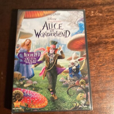 Alice in Wonderland DVD 2010 Johnny Depp Walt Disney Tim Burton Movie ...