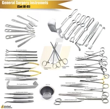 Pets Clinic General Surgery Kit Veterianry Surgical Instruments Set Of 41 Pieces