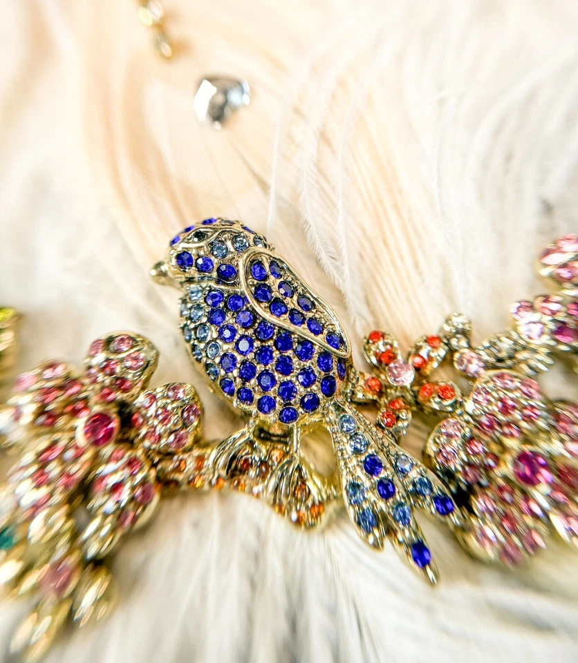 Collar Colibrí, Collar con Dije de Pájaro, Collar Distintivo, Collar de Boda Foto 2 de 4