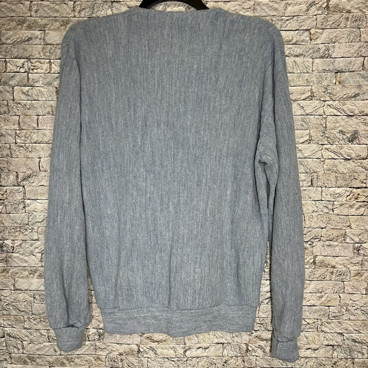 Vintage 80s 90s JCPenney The Fox Logo Light Blue Cardigan Sweater