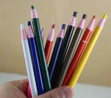 12 Wax Chinagraph Marker Pencils Artist Quality Drawing Peel-Off Glass Writing