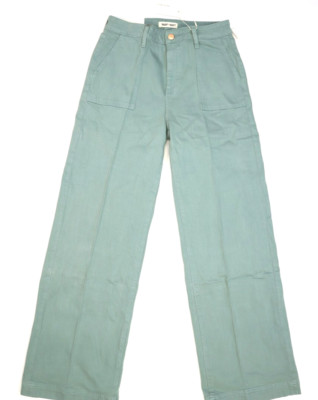 Warp+Weft NCE Nice Cote Wide Leg Pants Trousers High Rise Limestone Womens 30