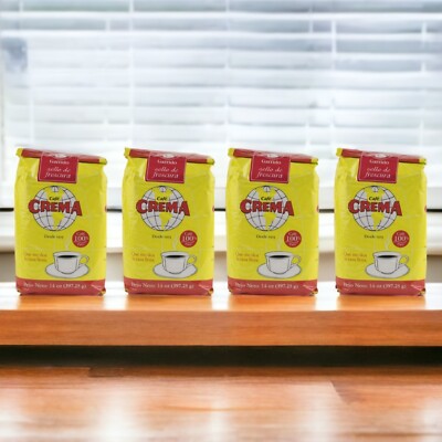 PUERTO RICAN COFFEE - CAFE CREMA - 14 OZ x BAG - LOT OF 4 BAGS
