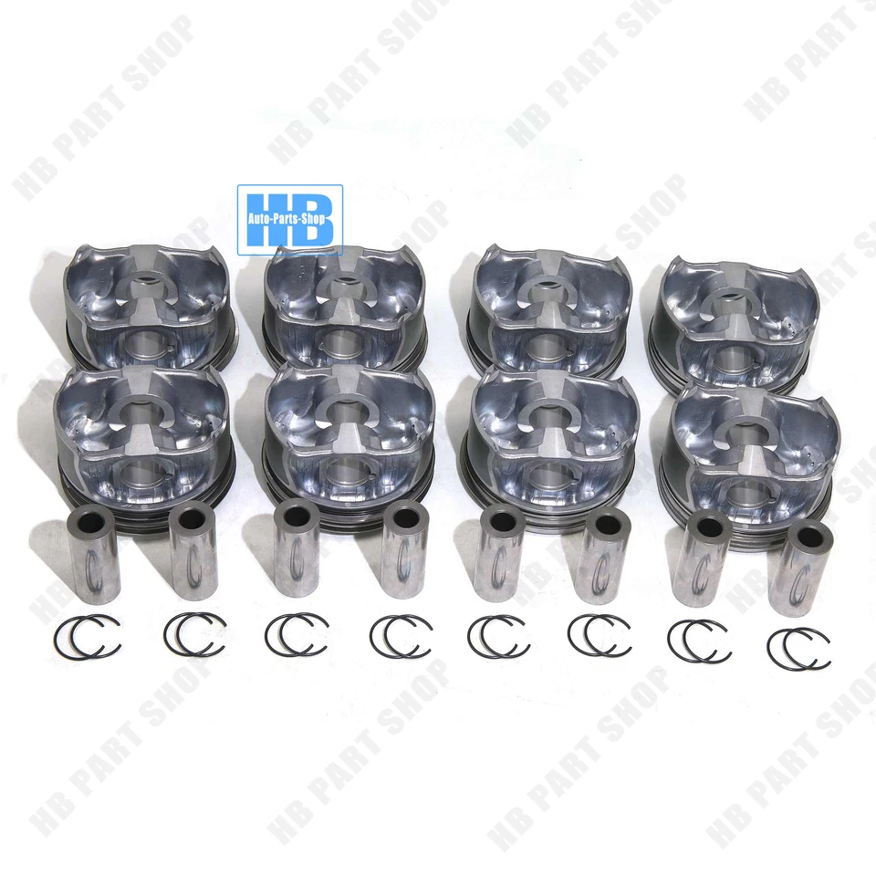 Juego de 8 pistones y anillos STD para Mercedes-Benz E63 G63 S63 AMG W212 W463 5,5 L M157 Foto 4 de 4