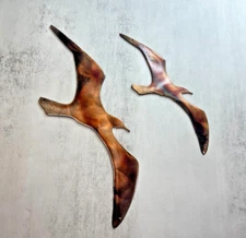 Two Birds Flying Metal Wall Art Accents copper/bronze 5 1/2" x 7" & 4" x 5"