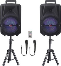 2 Bluetooth Grandes Para Fiestas Con Microfono Para Karaoke 8'' NUEVO