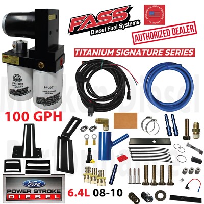 FASS Titanium 100 GPH Fuel Lift Pump System 08-10 Powerstroke Diesel Ford 6.4L