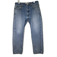 Levi  s 505 Men  s Jeans 33x30 Blue Denim Stretch Regular Fit Straight Leg