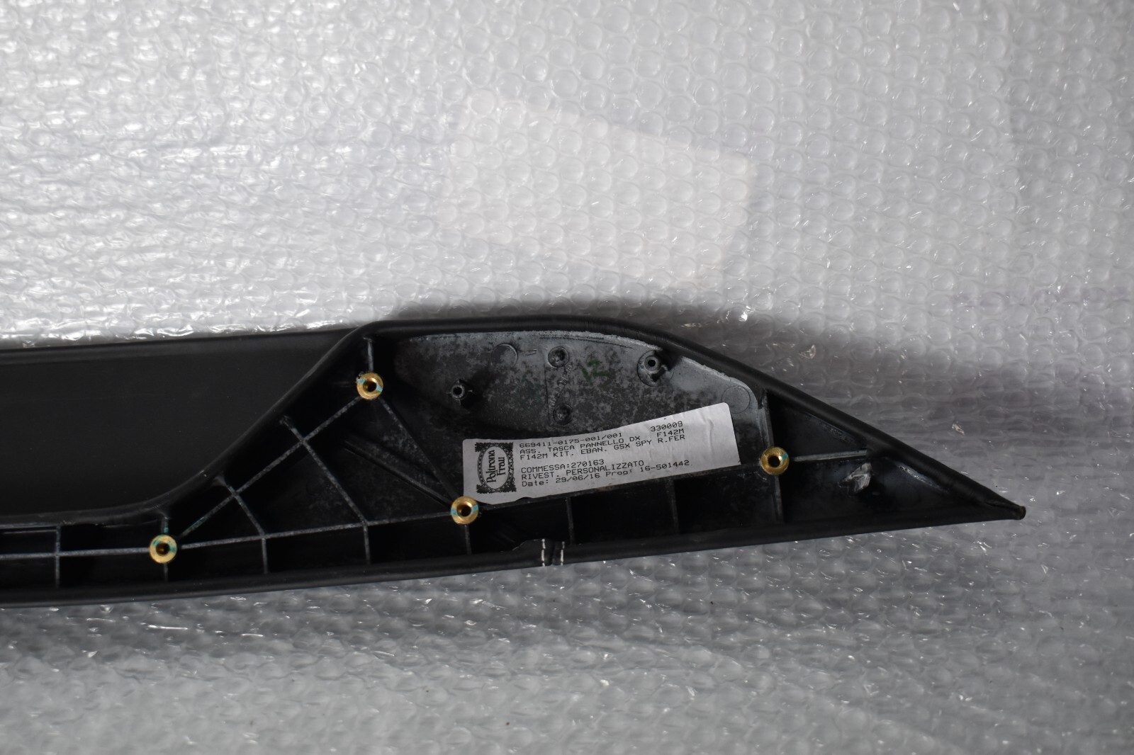 Ferrari GTB 488 Spider Right Door Lower Pocket Cover Panel Trim