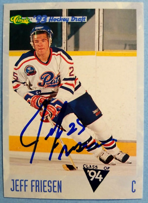 Jeff Friesen 1993 Classic Hockey Draft #102 Autographed Hockey Card 