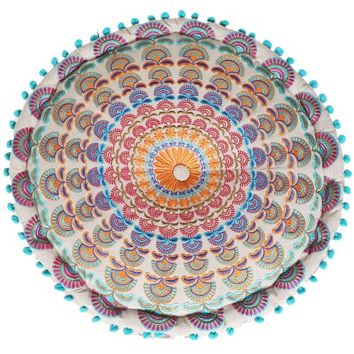 Orientalische Pouf Hocker Deko Mandala Dilara - Bild 2 von 8