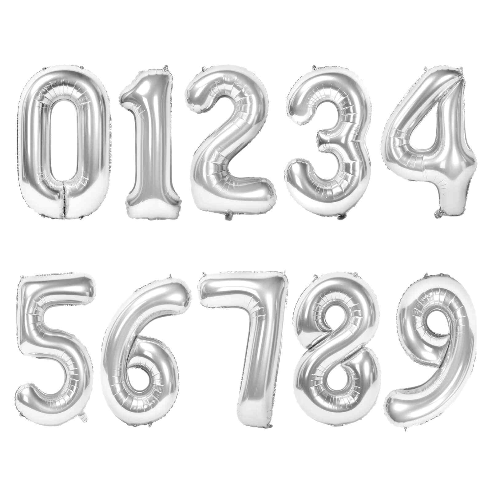Foil Number Balloons. Large / Giant (40") Small (32"). Inflating Helium