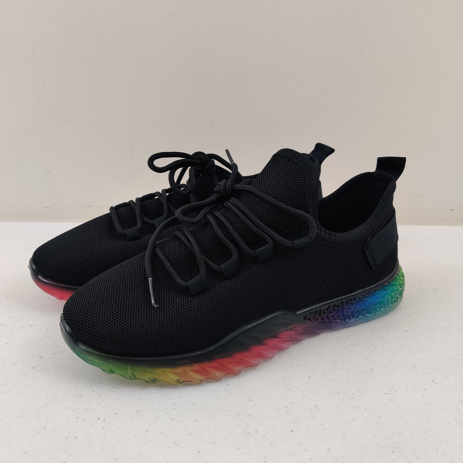 SAOLA Wanted Sneaker Donna Affinity Nero Tela Suola Arcobaleno Taglia 8