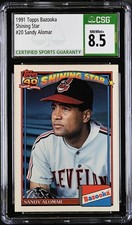 1991 Topps Bazooka Shining Star #20 Sandy Alomar CSG 8.5