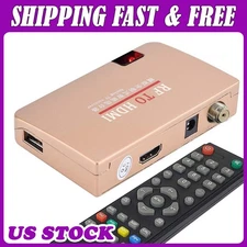 RF Demodulator Coax to HDMI UHF Modulator VHF Adapter Coaxial Converter Beige
