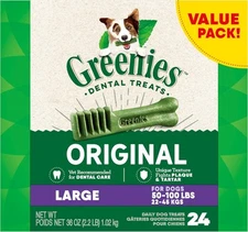 Greenies Original Large Natural Dental Care 2.25 Pound (Pack of 1), 24 Treats 