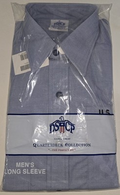 Genuine US Navy Long Sleeve Chambray Man s Utility Work Shirt (M/L-34SL)