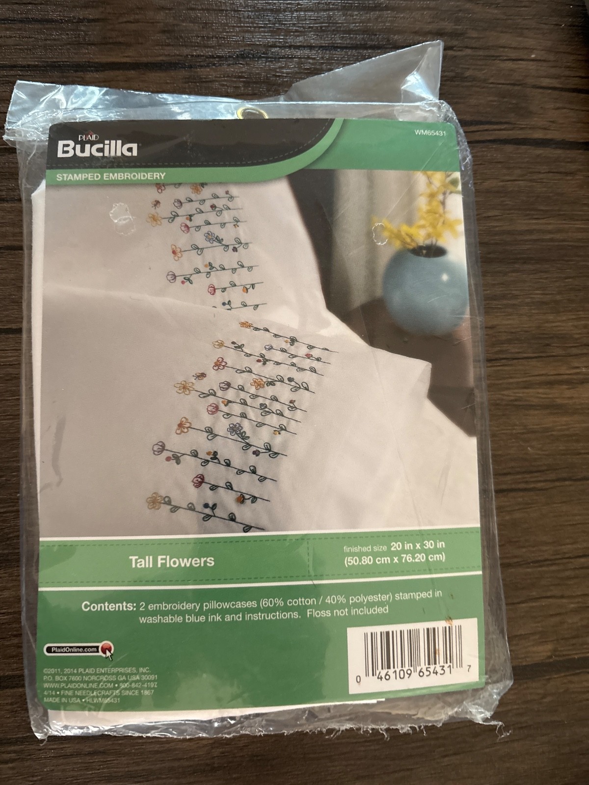 Pillowcases Tall Flowers 65431 Embroidery 2012 New