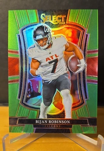2025 Panini Select - Premier Level Bijan Robinson #148 Neon Green Prizm /49