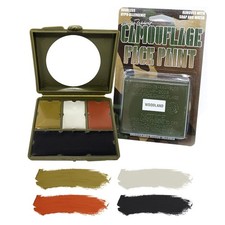 4 Color Woodland Face Paint Kit Camouflage