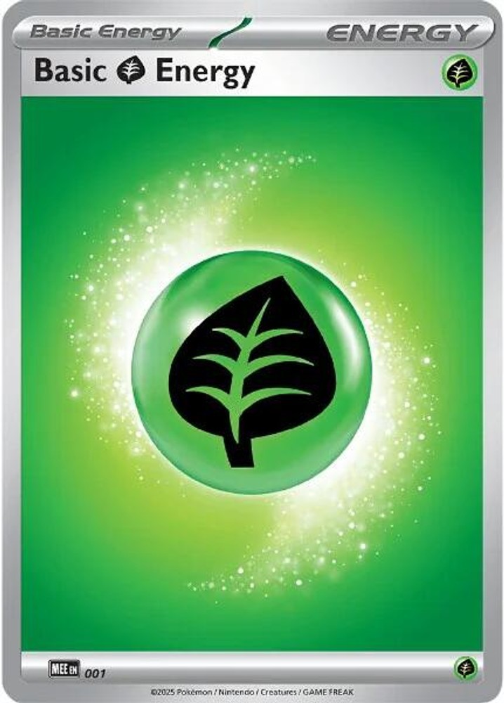 Basic Grass Energy Reverse Holofoil MEE: Mega Evolution Energies 1 NM Pokémon