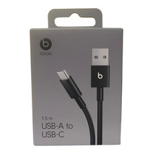 Beats USB-A to USB-C Woven Cable 1.5m - Bolt Black NEW Sealed