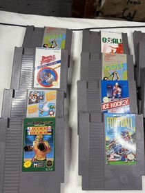 NES Games Sports Lot Of 14 Ring King, Baseball Stars, Blades Of Steel