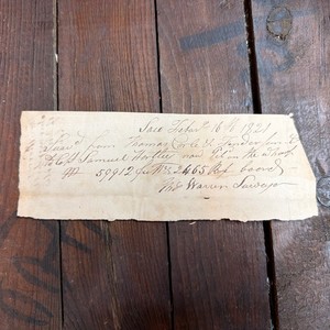 1821, Capt. Samuel Hartley, REV WAR HERO, Privateer, bill to Thomas Carle NICE!
