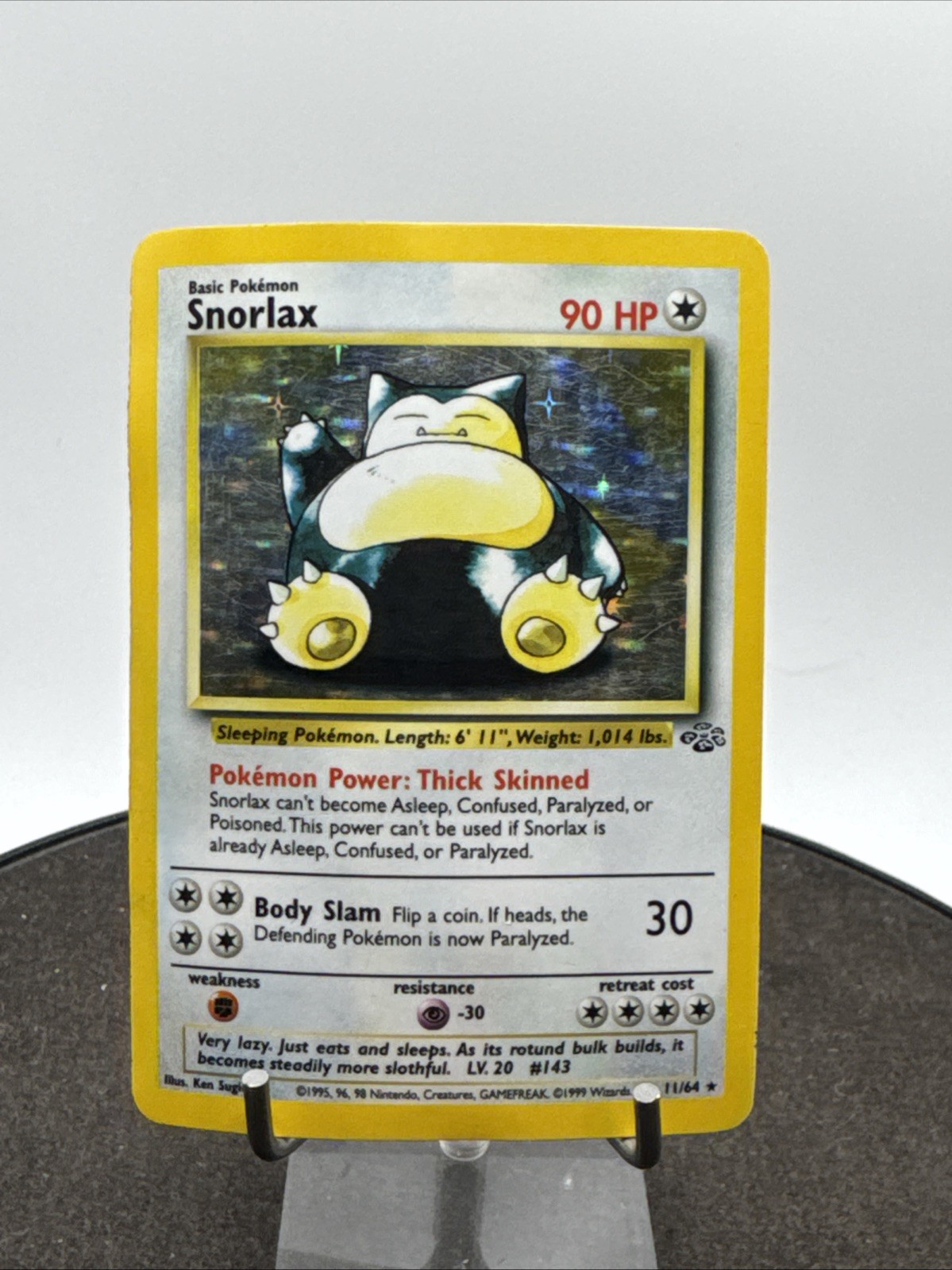 Pokemon Card Snorlax Holo Unlimited Jungle Set WotC 1999 Ultra Rare 11/64