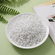 10000 Pure White Faux Pearl Round Beads Imitation Pearl 3mm Mini Spacer Beads