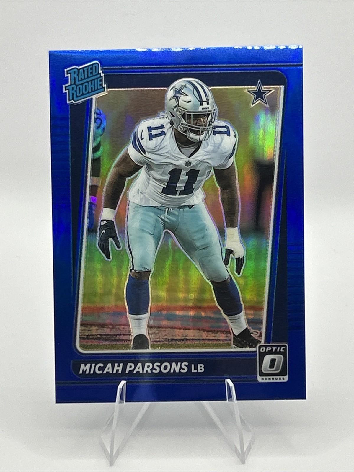 2021 Panini Donruss Optic - Rated Rookie Micah Parsons #245 Blue Prizm /179 (RC)
