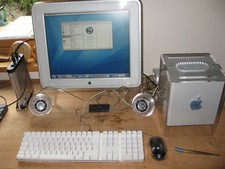 Rare Complete Apple PowerMac G4 Cube Power Screen Keyboard Mouse Speakers