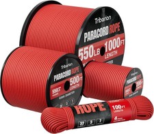 Paracord Rope 550 lb - 50ft 5/32" Parachute Cord 4MM 7-Strand para Cord - Heavy
