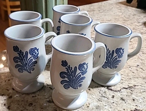 Pfaltzgraff Yorktowne Footed Mugs Cups 