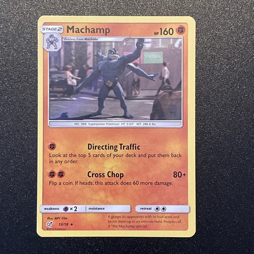 Pokemon Karte Machamp 13/18 Rare Holo Detektiv Pikachu NM