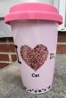 "I Love My Cat" Travel Mug With Lid. Pink. — photo 6