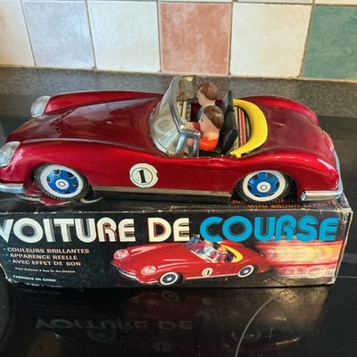 Voiture de Course Rennwagen MF 763 Weißblech, reibungsbetrieben, Soundeffekte