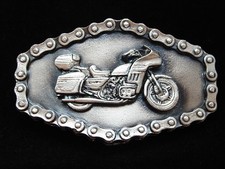 OB11158 NOS VINTAGE 1981  HONDA MOTORCYCYLE  PEWTER GREAT AMERICAN BUCKLE