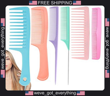 6 Pack Hair Combs for All Hair Types Wide Fine Tail Styling Tools