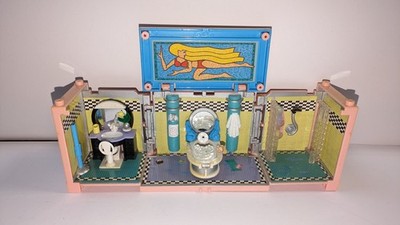 Polly Pocket von 1999 Stapelvilla Villa Deluxe Mansion Dream Badezimmer Bluebird