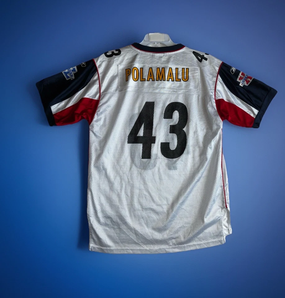 PITTSBURGH STEELERS TROY POLAMALU SUPER BOWL XL JERSEY NFL REEBOK MENS XL 21x31 - Image 2 of 4