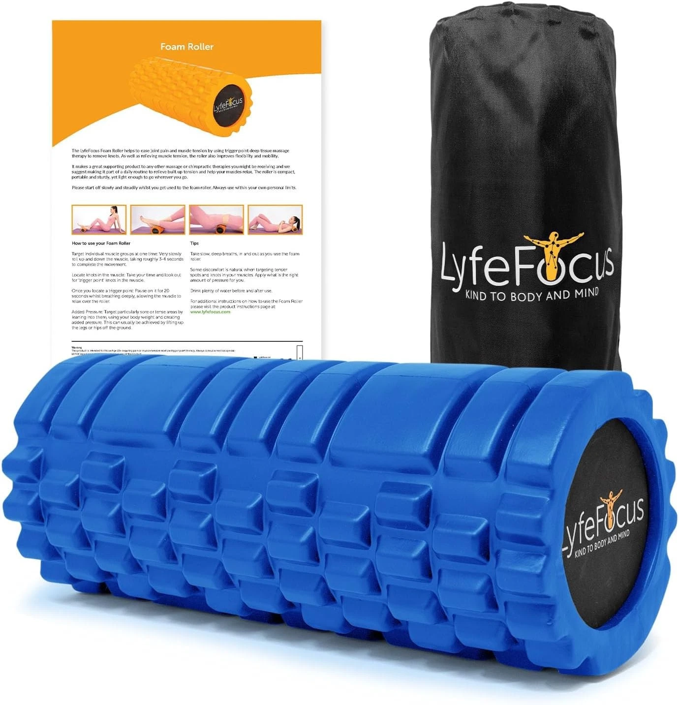 Deep Tissue Foam Roller for Trigger Point Massage - Back, Neck, Shoulders, Legs