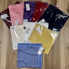Lot of 9 Jos. A. Bank 100 Silk Handkerchief Hanky Tissue NEW